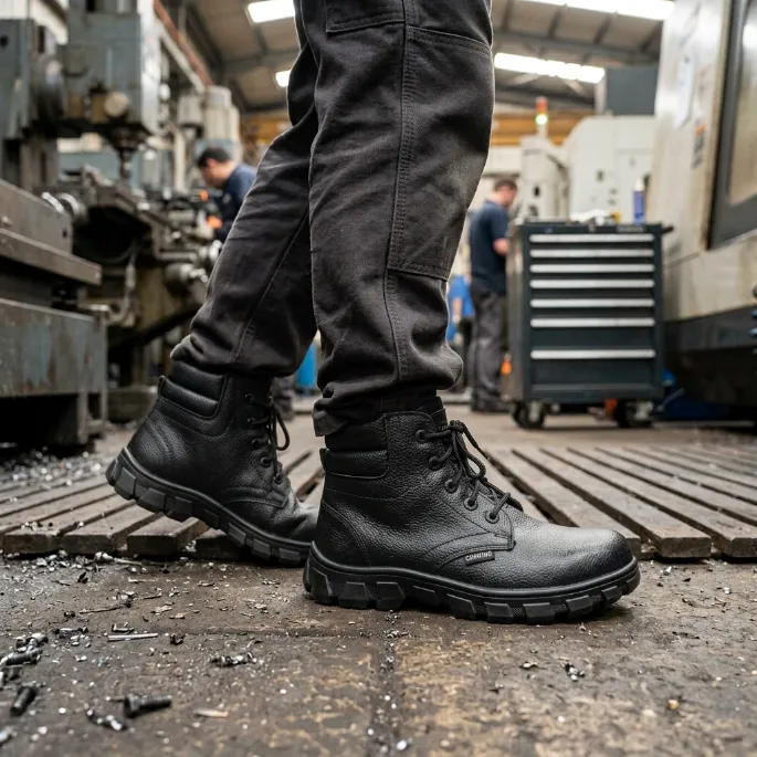 Sepatu Safety Boots Busa Cheking sudut 2